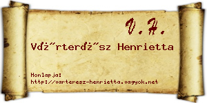 Várterész Henrietta névjegykártya