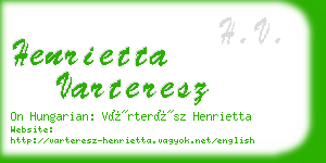 henrietta varteresz business card